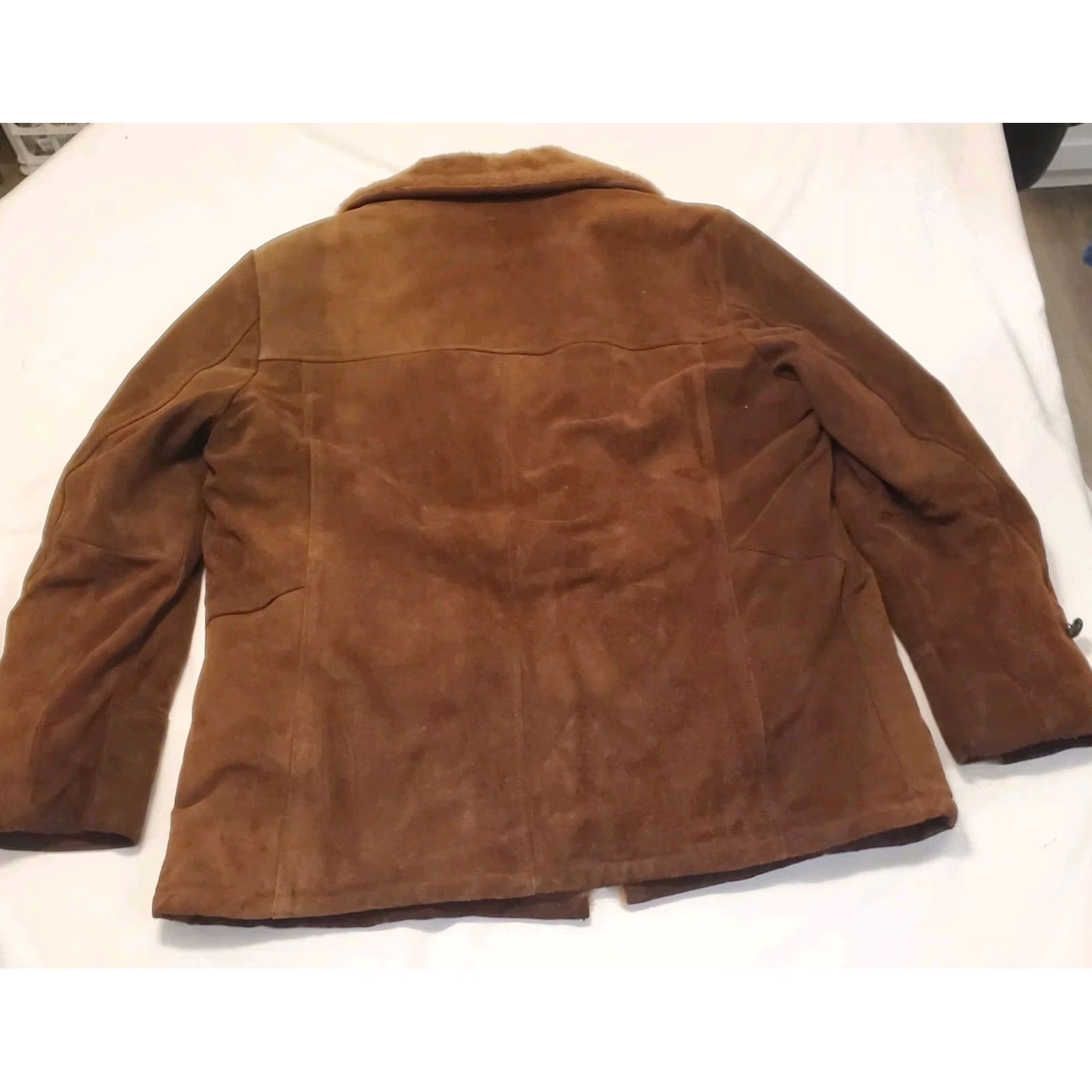 Sears VINTAGE SEARS Mens L Brown Suede Leather Rancher Western Lined Jacket Coat 70s Vtg 42 Size US L / EU 52-54 / 3 - 3 Thumbnail
