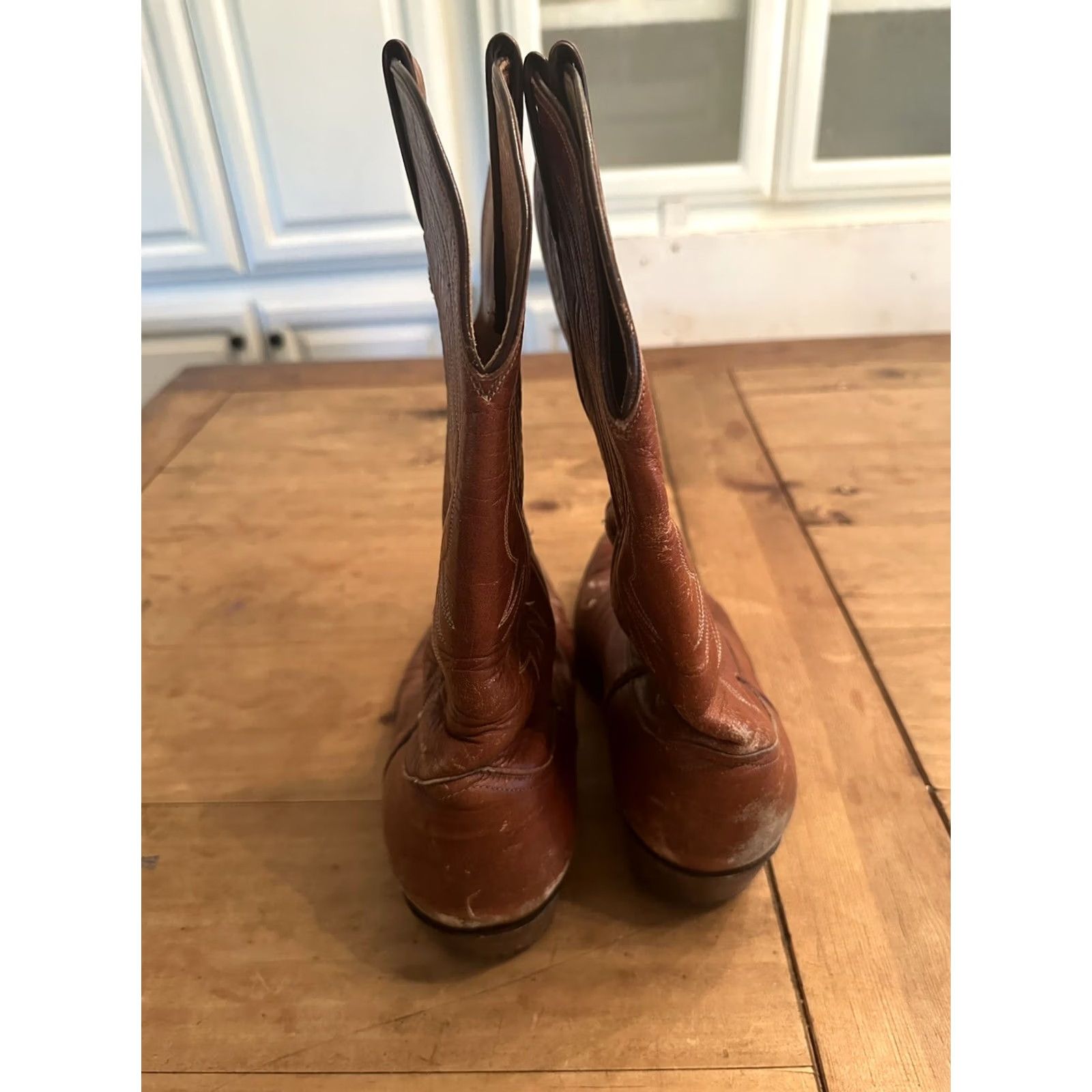 Justin Boots Justin Cowboy Western Boots Mens Sz 9.5 D Brown Leather 2497 Size US 10 / EU 43 - 5 Thumbnail
