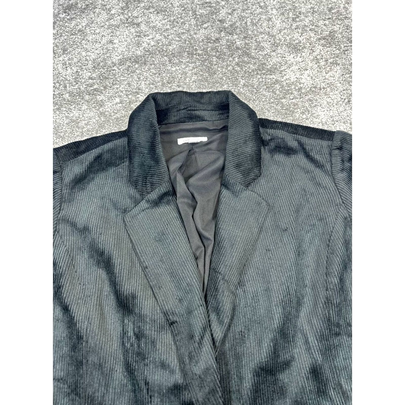 J. Jill J. Jill Blazer Women Small Black Ribbed Sports Coat Size S / US 4 / IT 40 - 2 Thumbnail