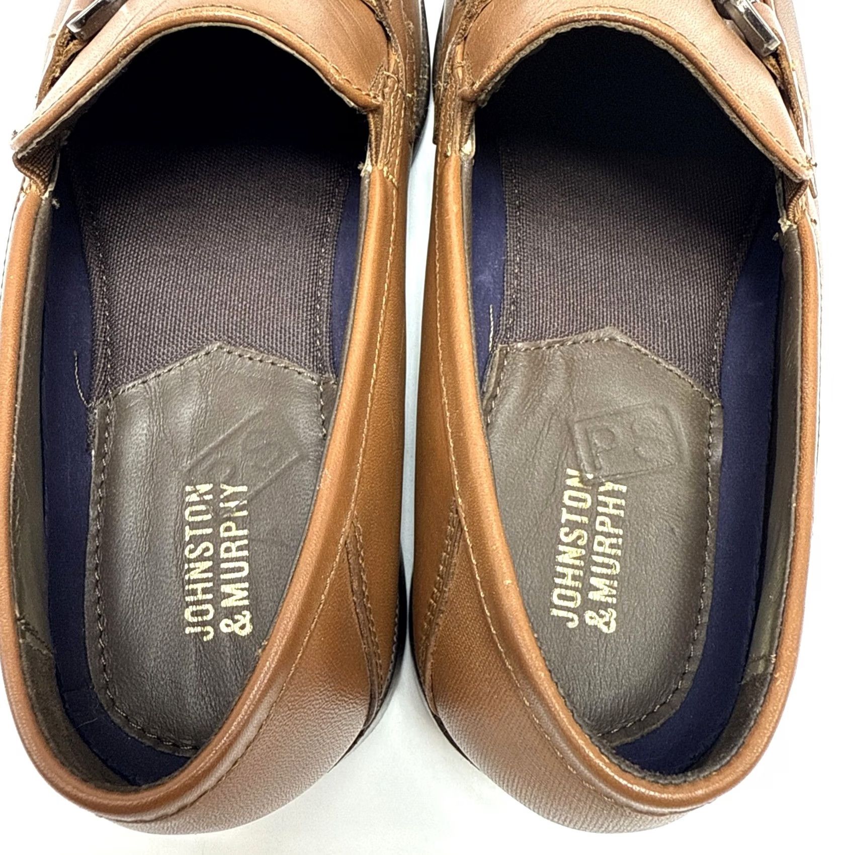 Johnston & Murphy Johnston & Murphy Archer Leather Bit Loafers Tan Mens Size 9 M Dress Slip On Leather Upper Loafers & Slip Ons Men Tan Archer Leather Loafers Mens 9 M Size US 9 / EU 42 - 5 Thumbnail