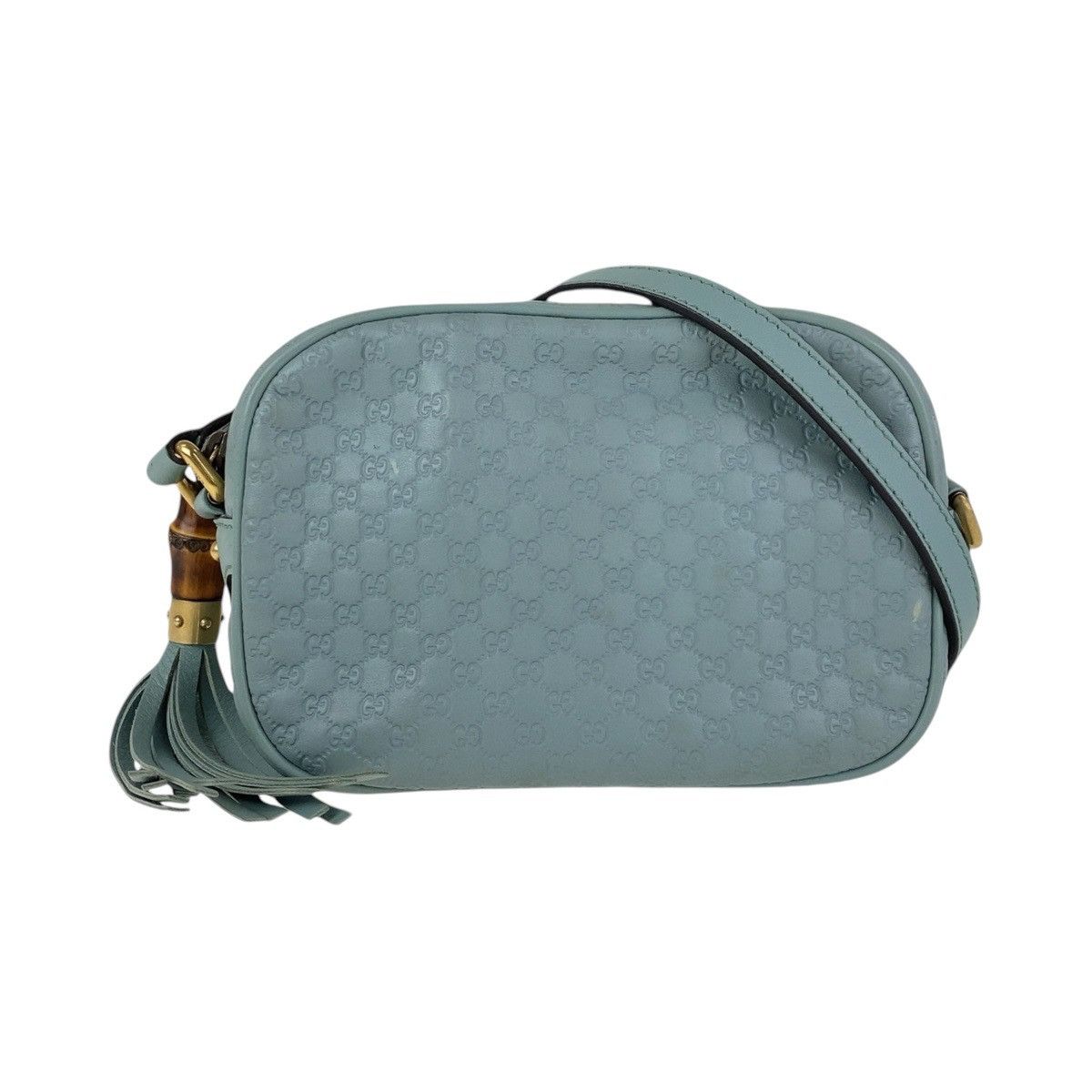 Gucci Gucci MicroGuccissima Leather Shoulder Bag Leather Crossbody Bag 309538 in Blue, Women's