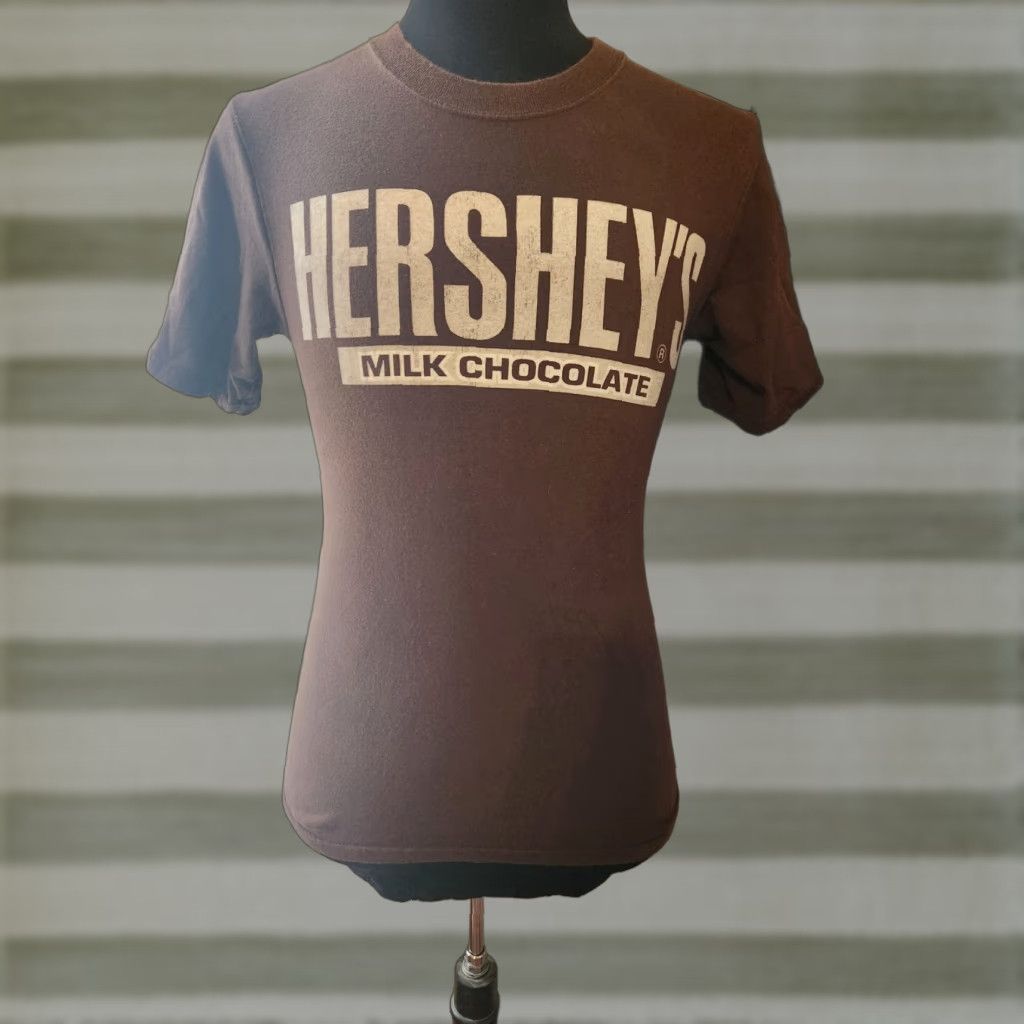 Vintage Mighty Fine Hersheys Chocolate Logo Brown Short Sleeve T Shirt Size Small Shirt Mens MF Vintage No Size US S / EU 44-46 / 1 - 1 Thumbnail