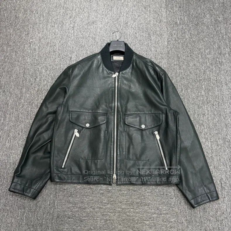 Hermes Hermes Moss Green Leather Jacket Size US L / EU 52-54 / 3 - 1 Thumbnail