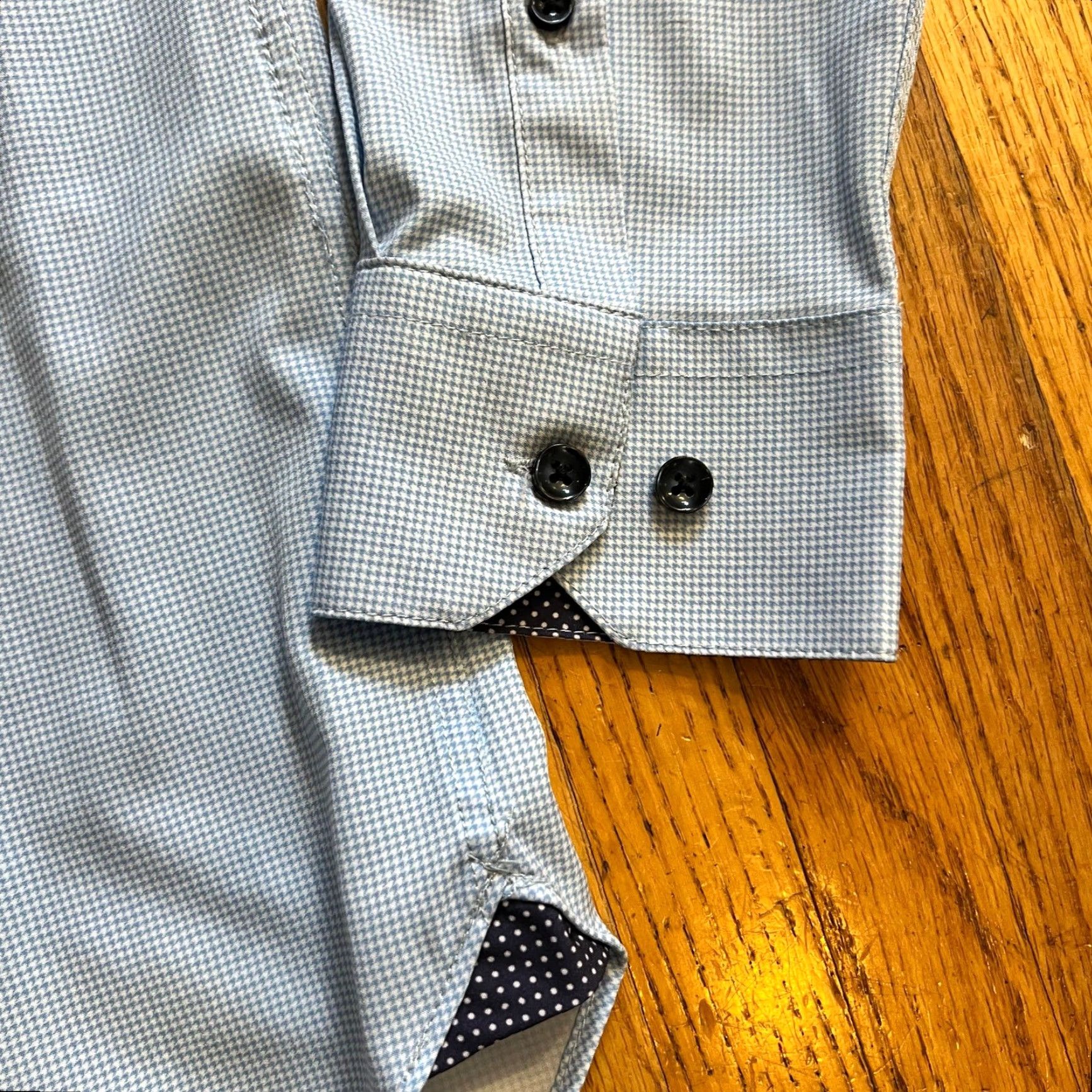 Tallia Tallia Performance Tech Shirt Mens 15.5 33-34 Blue Long Sleeve Button Down Size US L / EU 52-54 / 3 - 3 Thumbnail