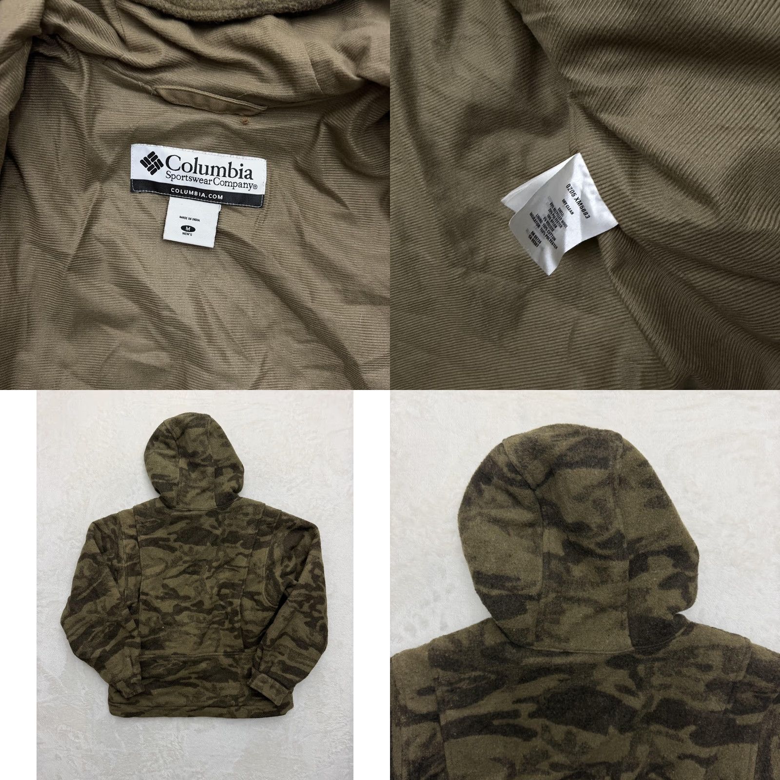 Vintage Columbia Monarch Pass Gallatin Range Jacket Mens Medium Camouflage Wool Hooded Zip Size US M / EU 48-50 / 2 - 8 Thumbnail