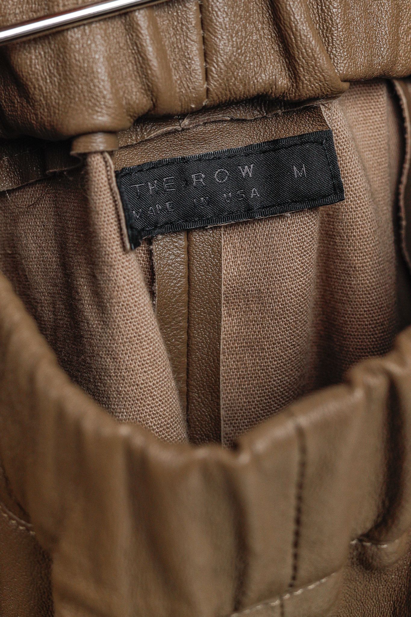 The Row The Row Brown Leather Pull-On Skinny Pants Size 27" / US 4 / IT 40 - 4 Thumbnail