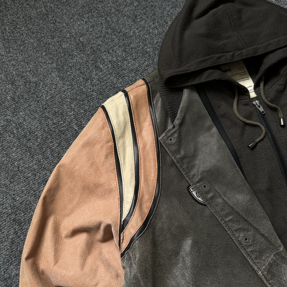 20471120 VTG Mans Leather Jacket With Hood Tom Tailor Size XL Hype Size US XL / EU 56 / 4 - 8 Thumbnail