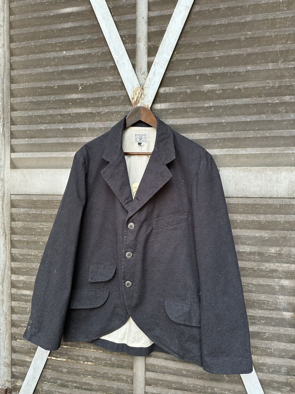 Vintage 👹RetroDandy Rare Design Wool Blazer Jacket Size US M / EU 48-50 / 2 - 7 Thumbnail
