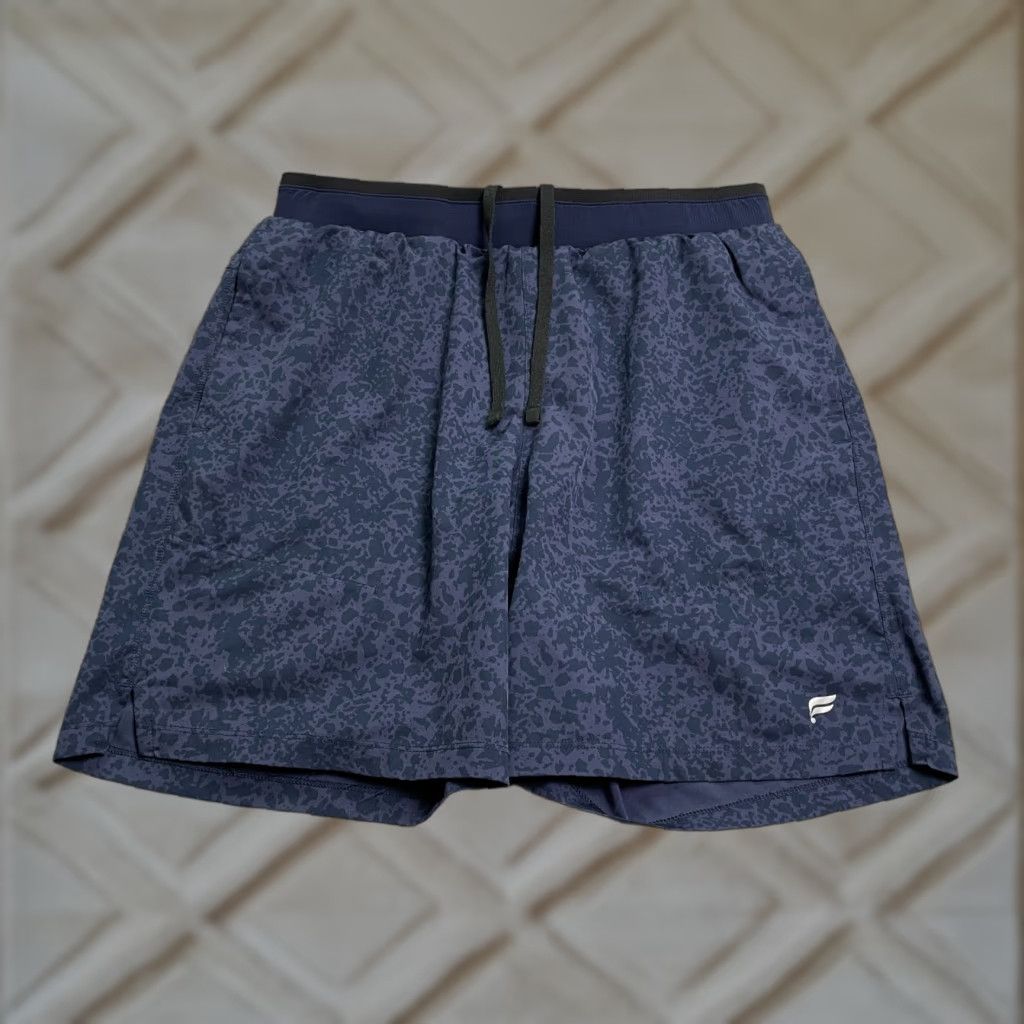 Fabletics Fabletics Shorts Men M Blue Elastic Drawstring Active Gym Athletic 29x7.5 Size US 31 - 1 Thumbnail
