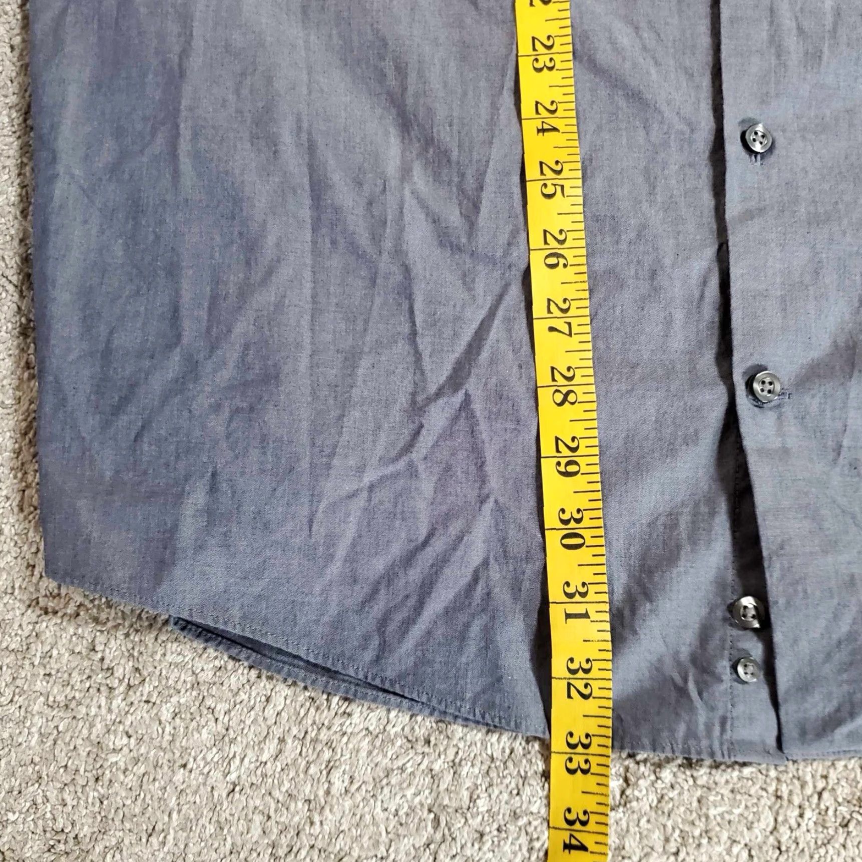 Vintage J Ferrar Shirt Mens XL 17-17.5 Button Up Gray Long Sleeve Cotton Blend Size US XXL / EU 58 / 5 - 4 Thumbnail