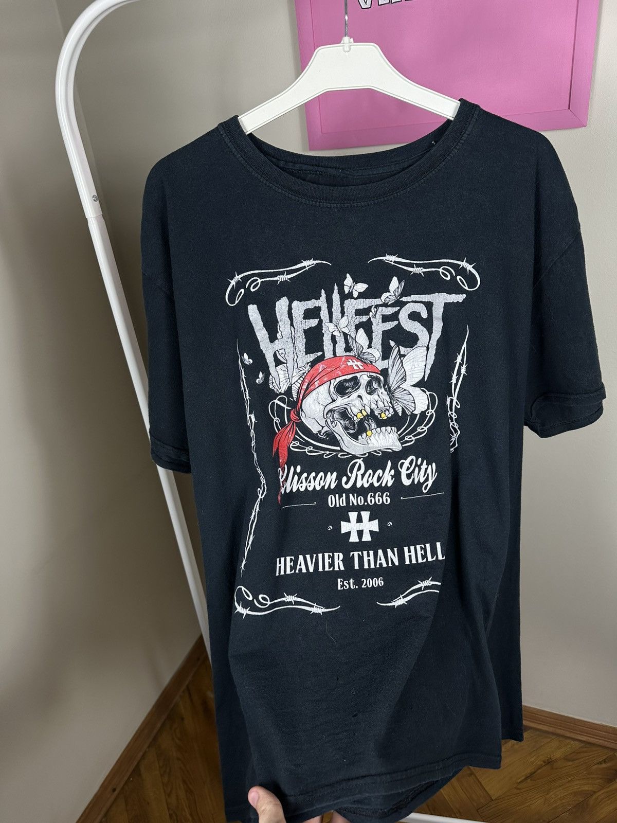 Vintage HellFest 2006 T Shirt Rock Band Tee Skull Size US L / EU 52-54 / 3 - 8 Thumbnail
