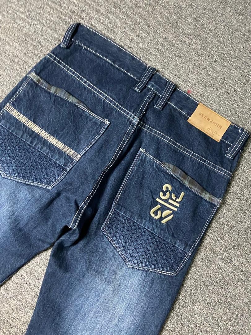 Sean John SEAN JOHN 69 Slim Fit Cut Denim Jeans (136) Size US 33 - 2 Thumbnail
