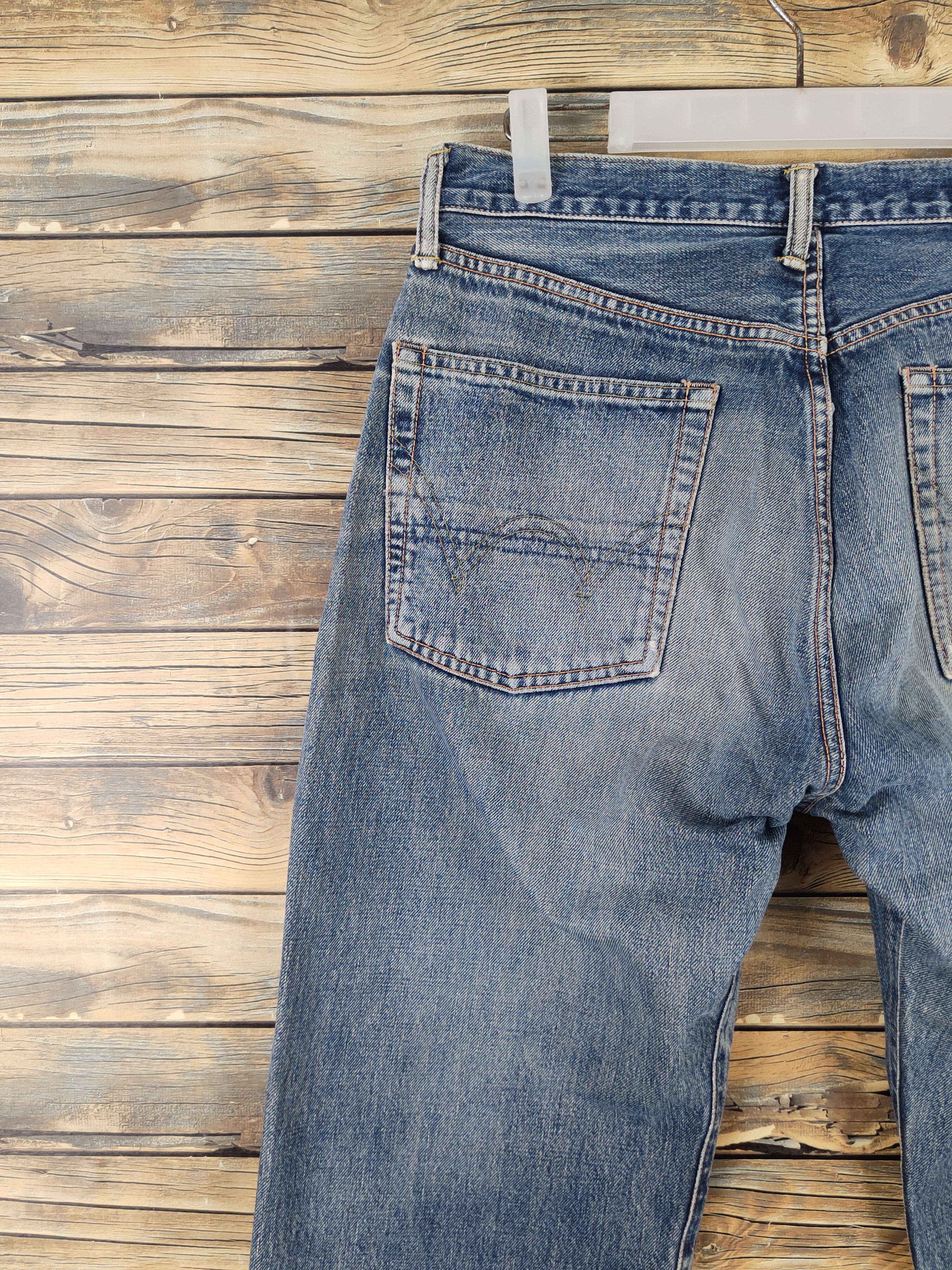 Edwin Edwin selvedge Distressed Ripped denim Jeans #W1398 Size US 32 / EU 48 - 9 Thumbnail