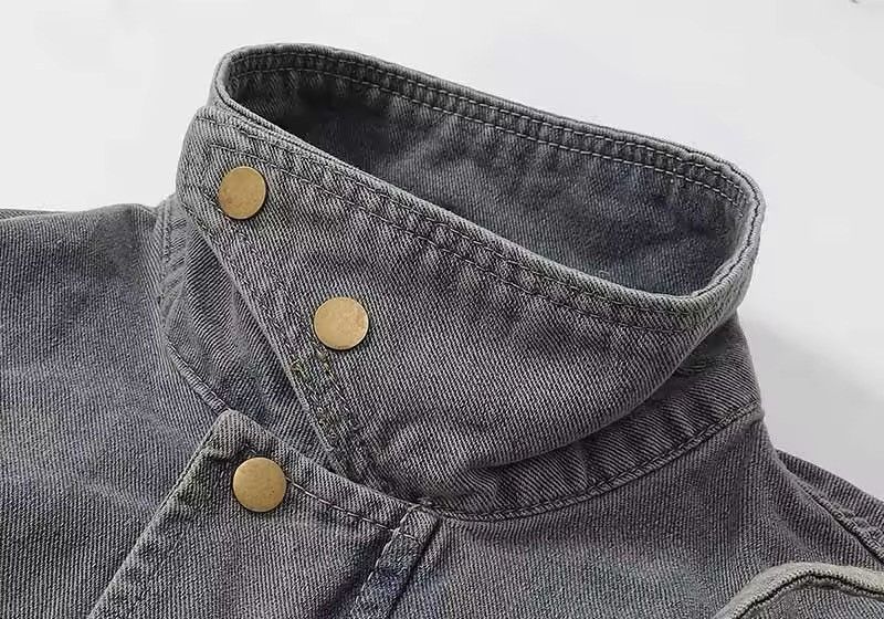 Designer × Vintage Streetwear Design Washed Dirty Denim Jacket Coat y2k Size US L / EU 52-54 / 3 - 3 Thumbnail