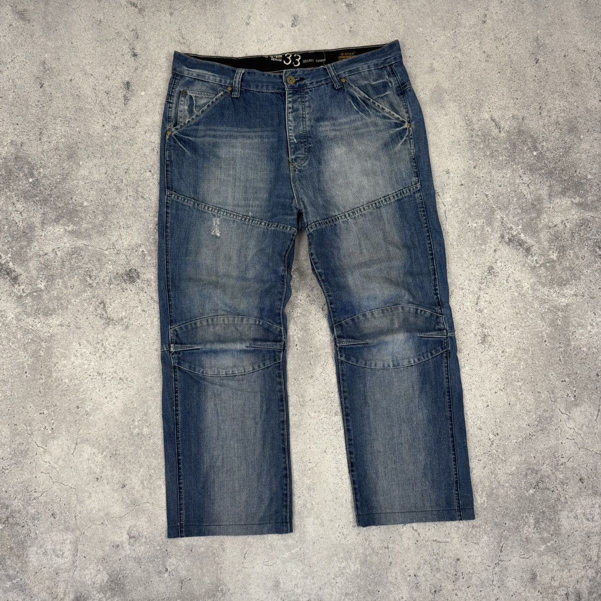 G-Star Vintage G-Star RAW GS3301 Double Knee Big Logo Denim Jeans Size US 30 / EU 46 - 3 Thumbnail