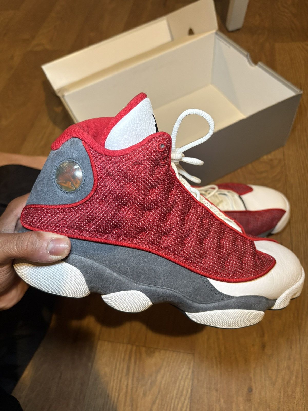 Jordan Brand Air Jordan 13s Red Flint 9.5 Size US 9.5 / EU 42-43 - 4 Thumbnail