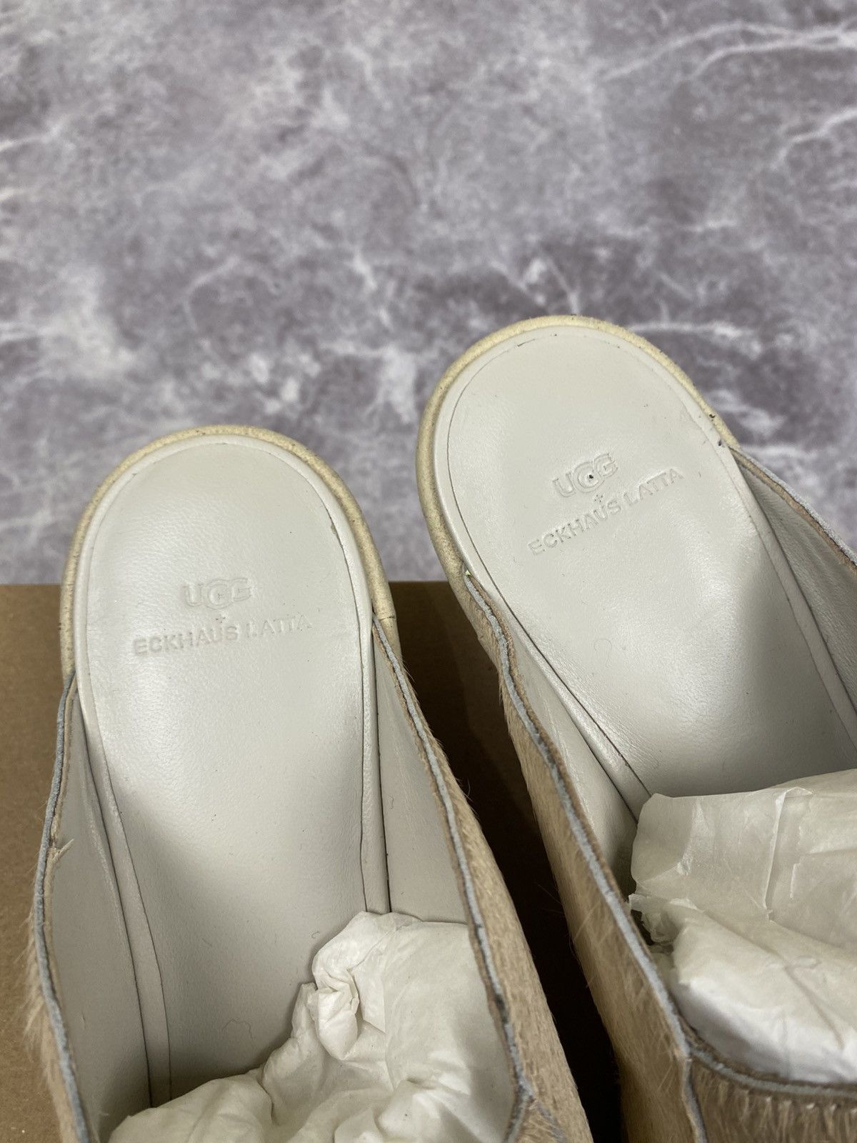 Eckhaus Latta Ugg x Eckhaus Latta Cowboy Block Fur Mules Size: 37 Size US 7 / IT 37 - 4 Thumbnail