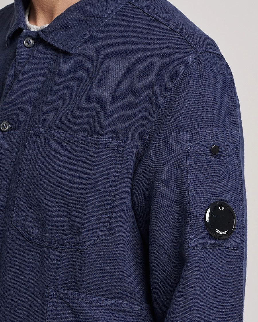 C.P. Company o1y1224 Solid Color Shirt in Navy Blue Size US M / EU 48-50 / 2 - 5 Thumbnail