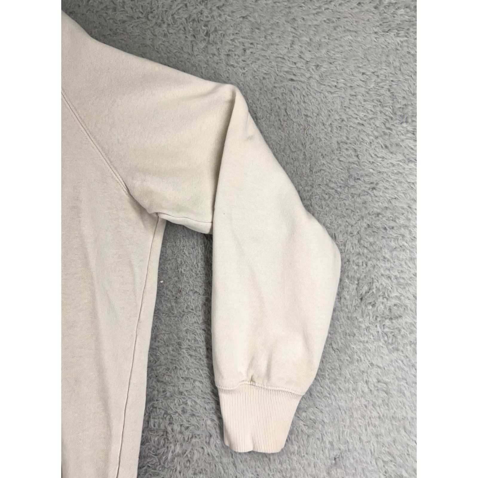 The North Face The North Face Hoodie Womens Large Beige Logo Cotton Blend Pocket Size L / US 10 / IT 46 - 5 Thumbnail