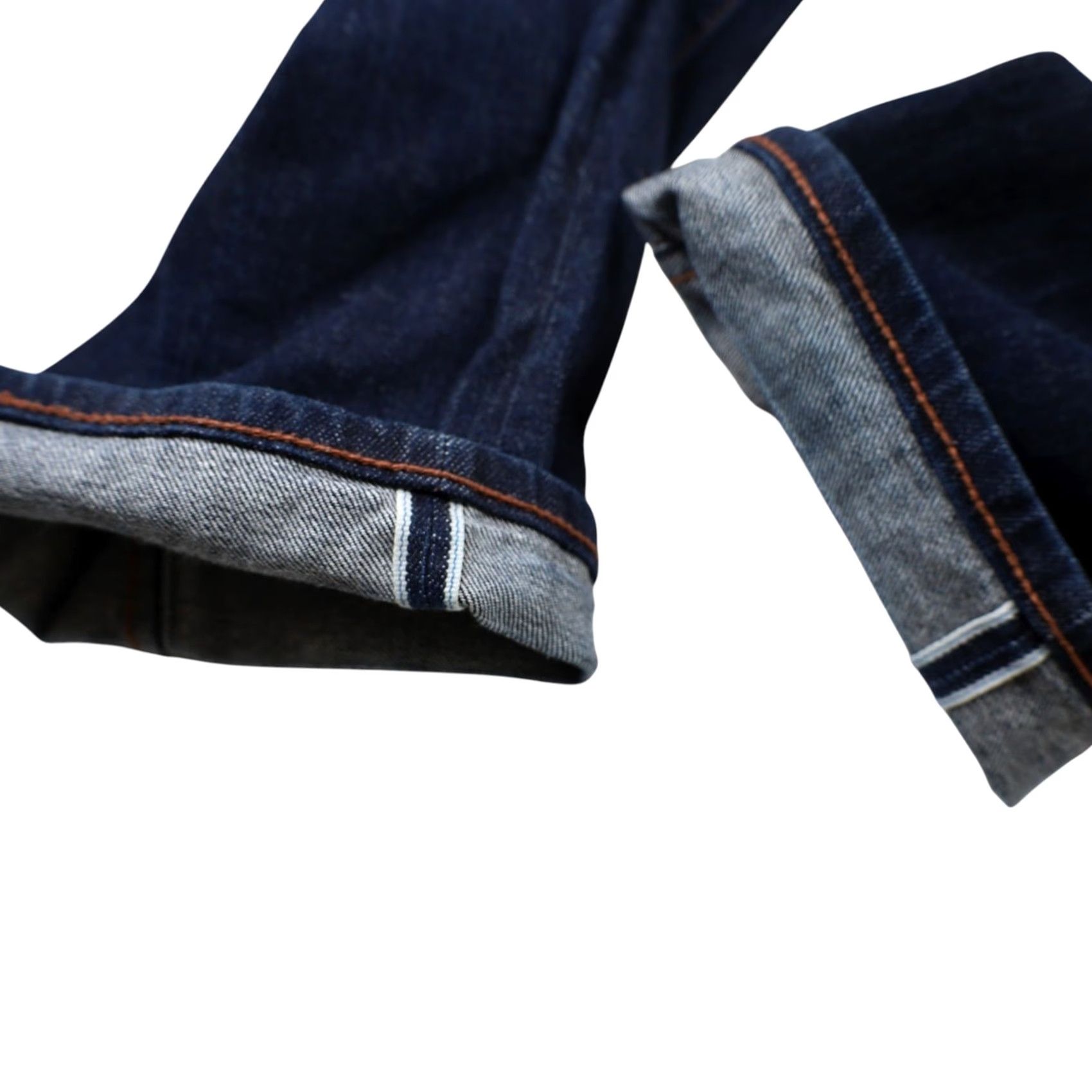 The Unbranded Brand VINTAGE The Unbranded Brand Mens Denim Jeans Blue 34x31 Selvedge Straight Regular Inseam 31 Mens Blue Jeans Size US 34 / EU 50 - 5 Thumbnail