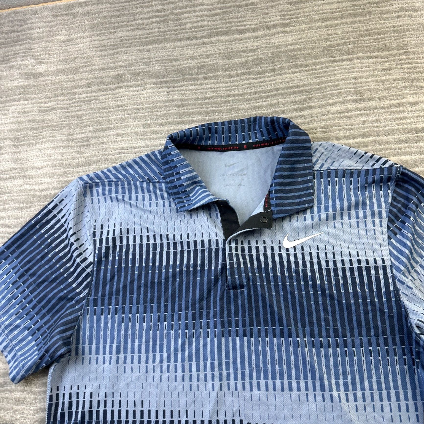 Nike Nike Tiger Woods Polo Shirt Mens Small Blue Dri Fit Striped Golf Mens Size US S / EU 44-46 / 1 - 3 Thumbnail