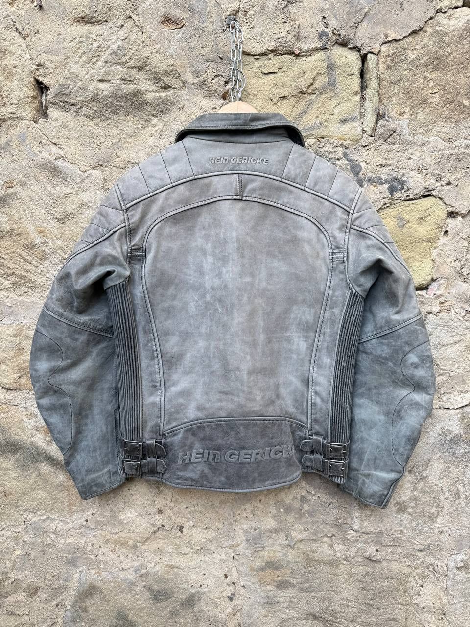 Hein Gericke Hein Gericke Distressed Moto Leather Biker Jacket Cafe Racer Size US L / EU 52-54 / 3 - 8 Thumbnail