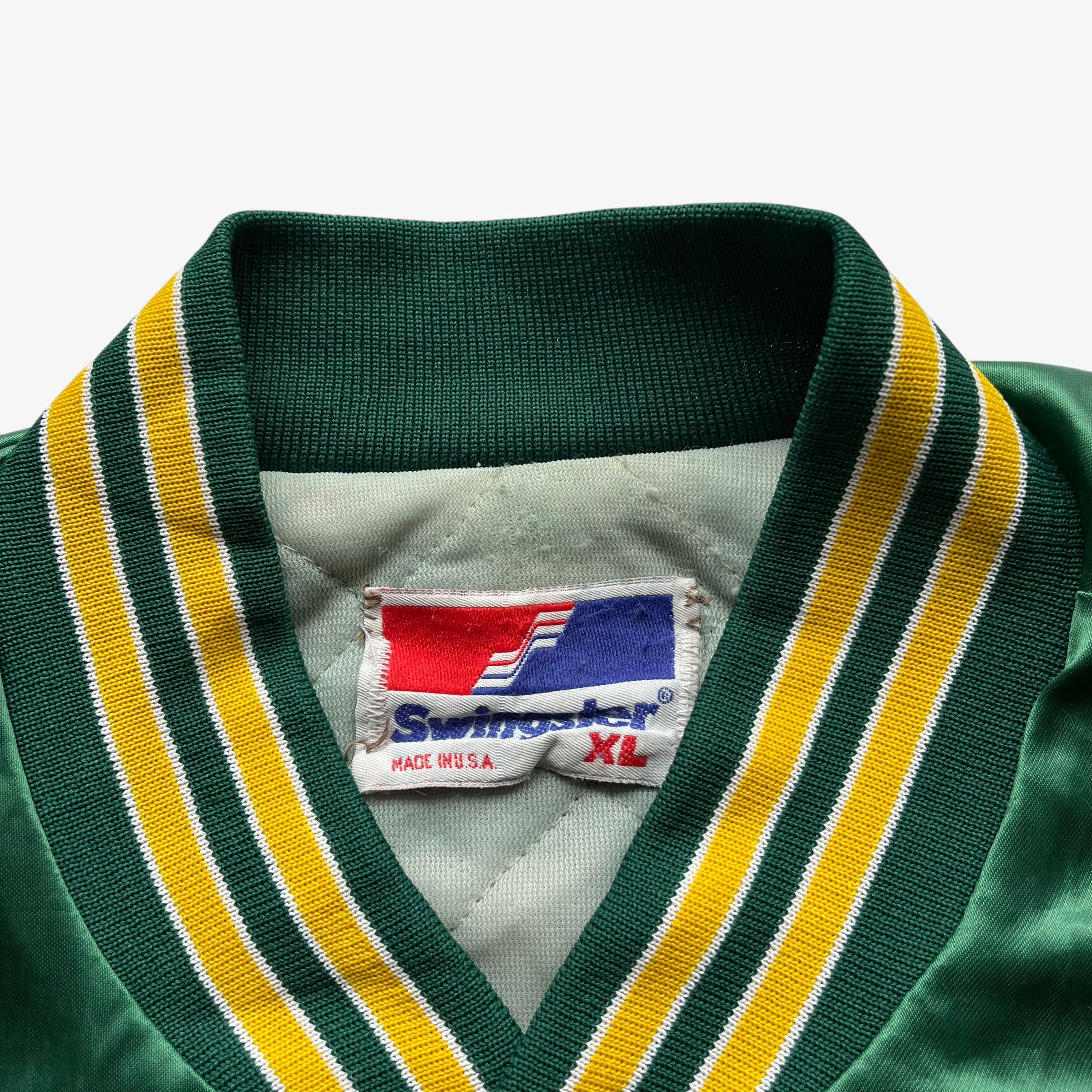 Swingster Vintage 80s Swingster MLB Oakland Athletics Varsity Jacket Size US XL / EU 56 / 4 - 2 Thumbnail