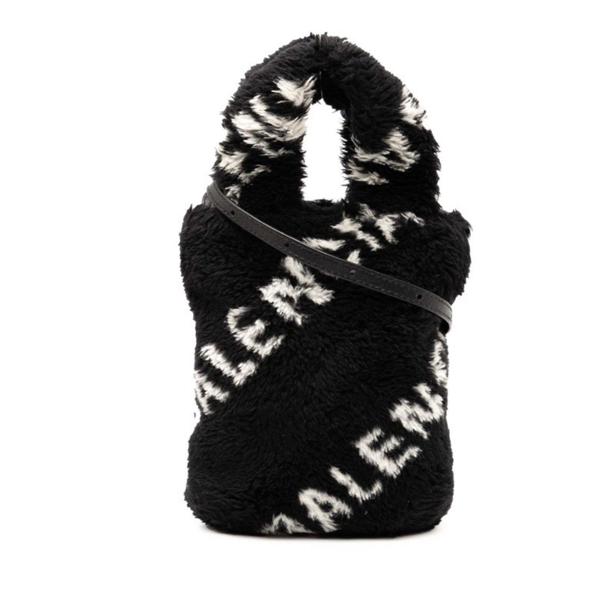 Balenciaga Balenciaga Everyday Handbag/Shoulder Bag 596564 Black Faux Fur and Leather Women's BALENCIAGA Size ONE SIZE - 1 Thumbnail