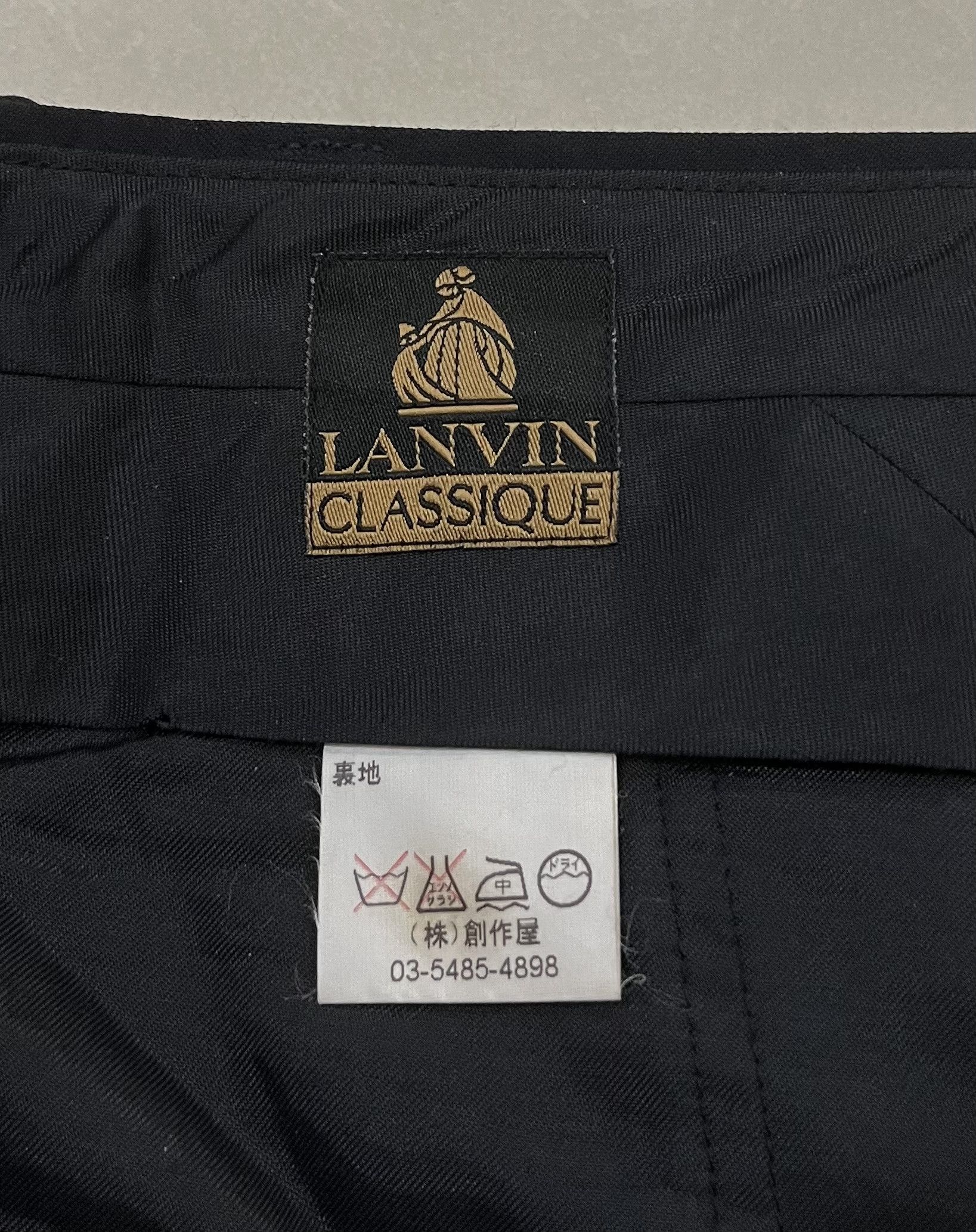 Lanvin Vintage Lanvin Classique Black Trousers Size US 31 - 8 Thumbnail