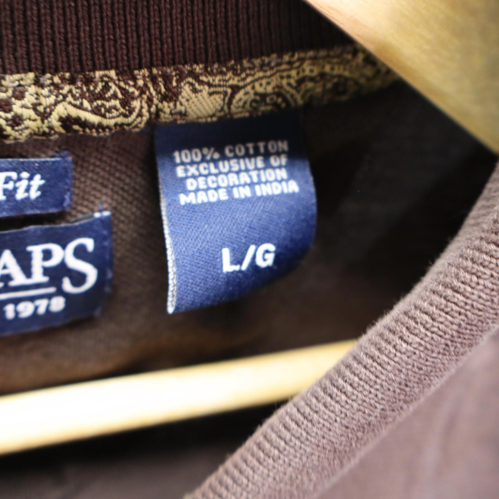Chaps Vtg Chaps Polo Shirt Large Floral Brown Cotton y2k 78 Size US L / EU 52-54 / 3 - 5 Thumbnail