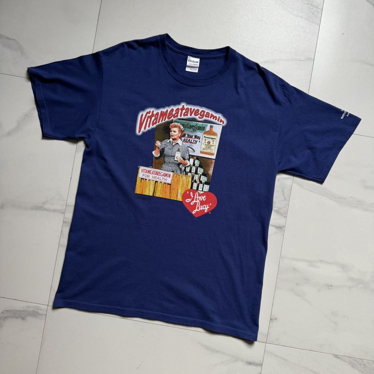 Gildan Vintage Y2K I Love Lucy Vitameatavegamin T-Shirt Size US L / EU 52-54 / 3 - 4 Thumbnail