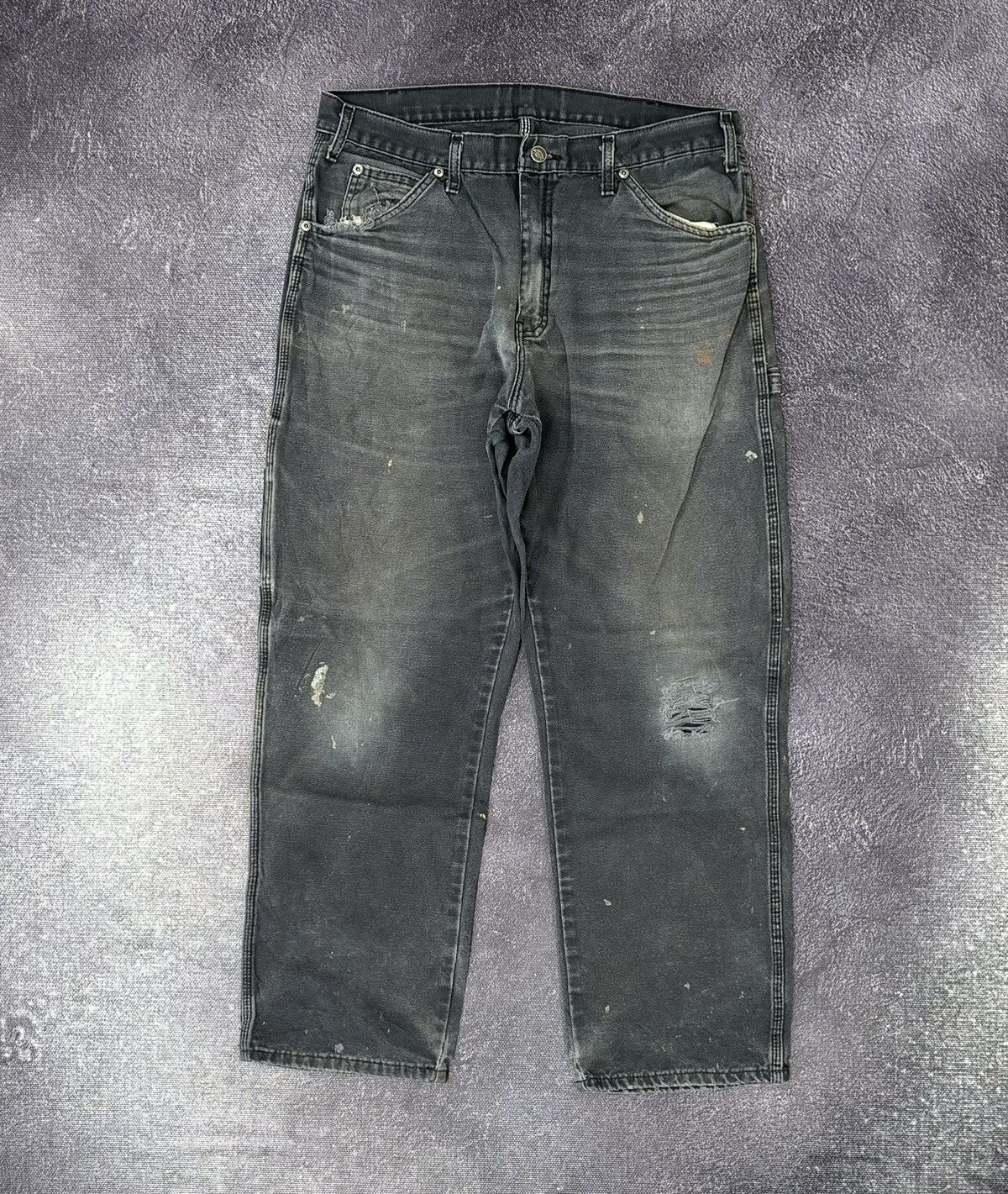 Dickies × Vintage Vintage Dickies Y2K Faded Black USA Hype Pants Jeans Size US 32 / EU 48 - 2 Thumbnail