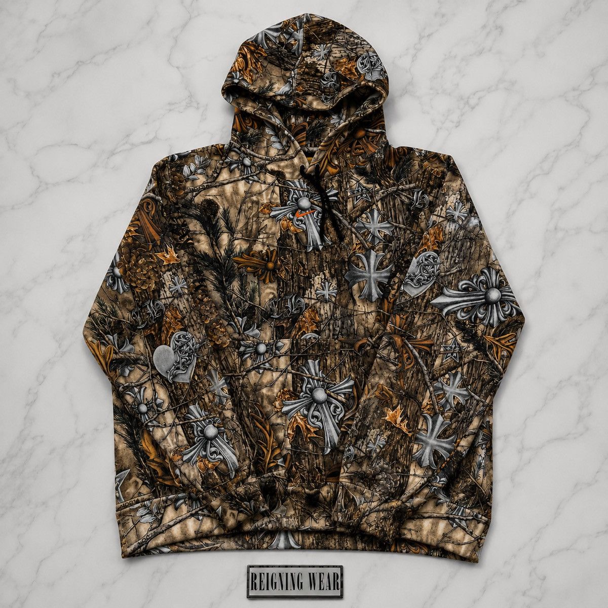 Chrome Hearts × Drake Chrome Hearts Nocta Drake Camo Hoodie Horseshoe Size US XXL / EU 58 / 5 - 1 Thumbnail