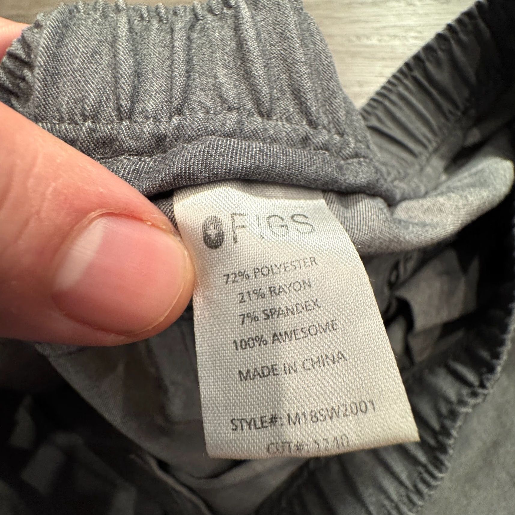 Vintage FIGS Gray Medium Pants Scrubs Figs Drawstring Jogger Polyester Men M Textile Uniform Size US 31 - 5 Thumbnail