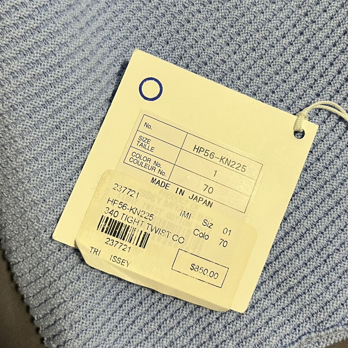 Homme Plisse Issey Miyake Homme Plissé Issey Miyake Baby Blue Sweater Size US S / EU 44-46 / 1 - 4 Thumbnail