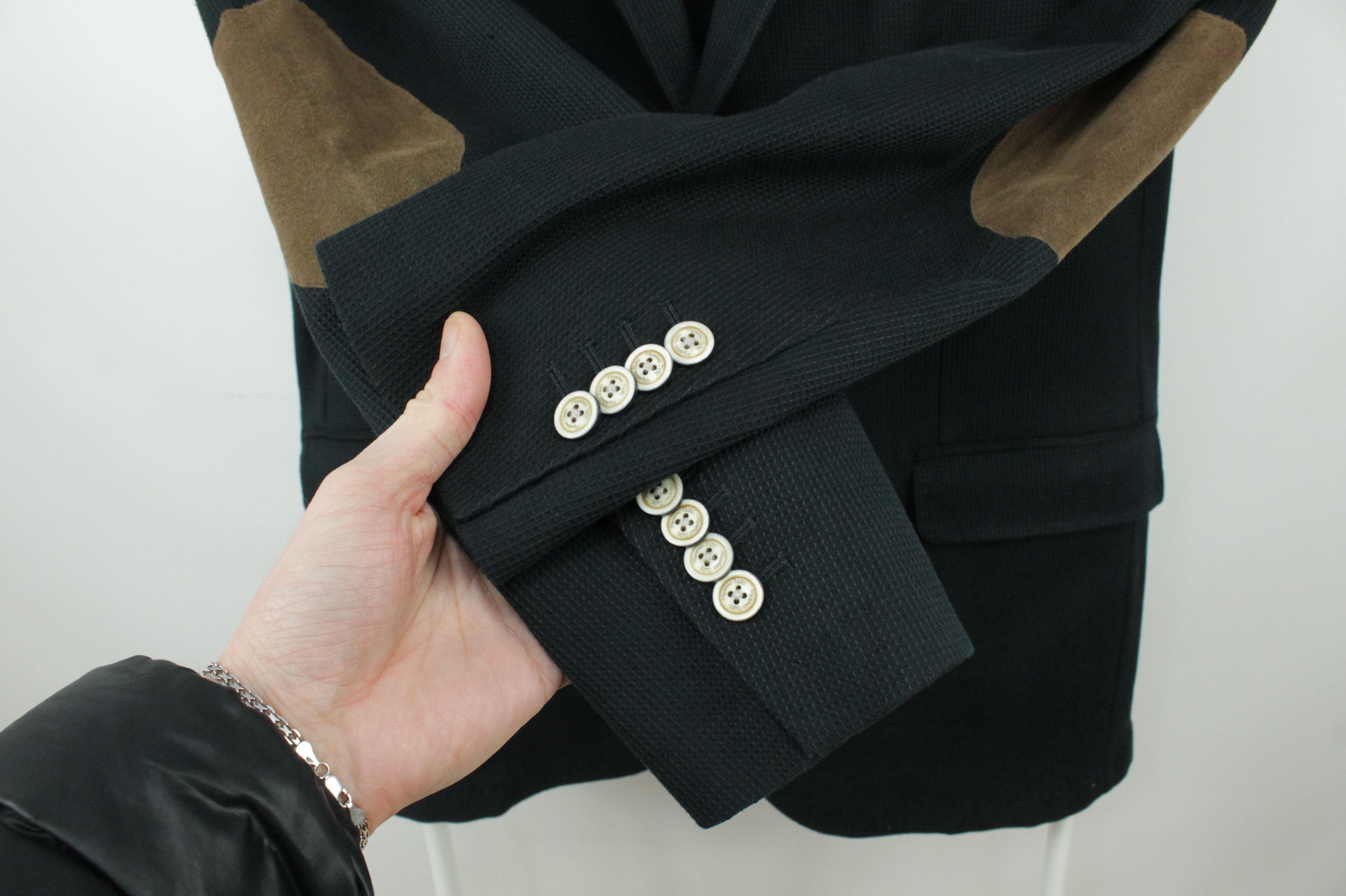 Designer × Massimo Dutti Massimo Dutti Waffle Cotton Elbow Patch Blazer Jacket Size US L / EU 52-54 / 3 - 4 Thumbnail