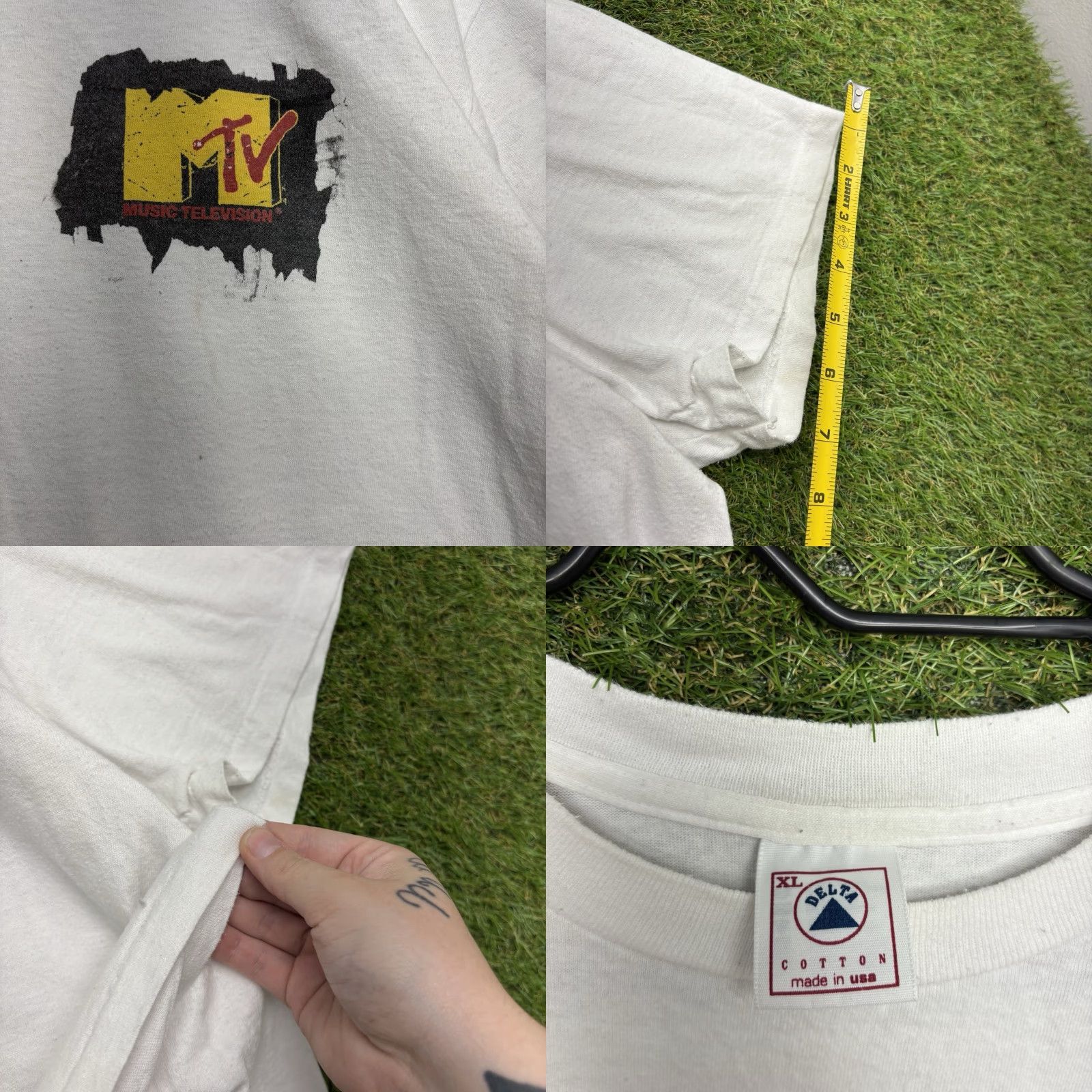Logo 7 MTV Music Television Shirt Mens XL Big Logo Music TV Thrashed y2k 2000s 90s Size US XL / EU 56 / 4 - 8 Thumbnail