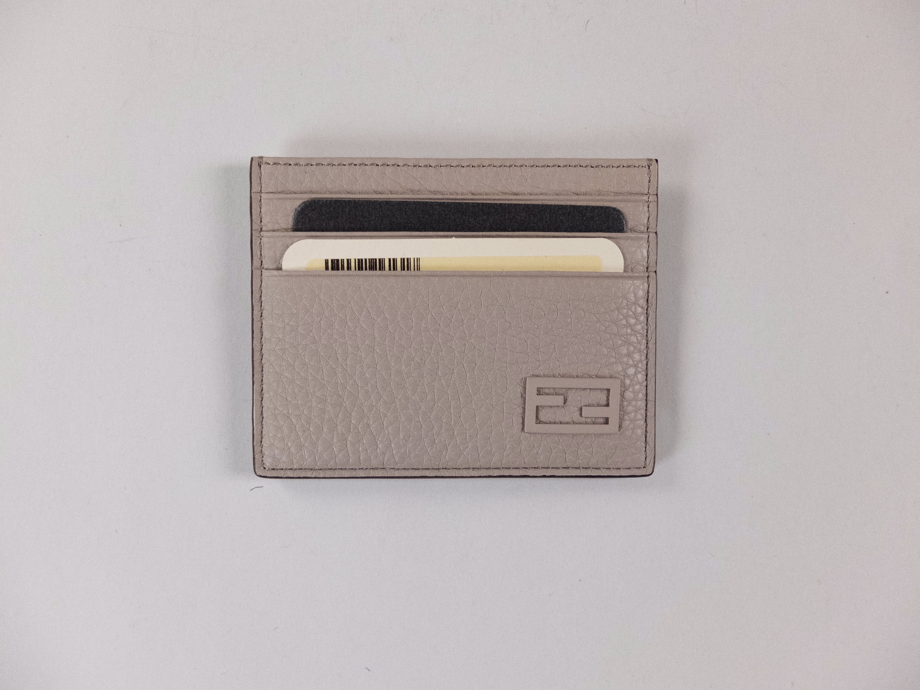 Fendi FENDI Baguette light gray blue logo leather card holder case Size ONE SIZE - 1 Thumbnail
