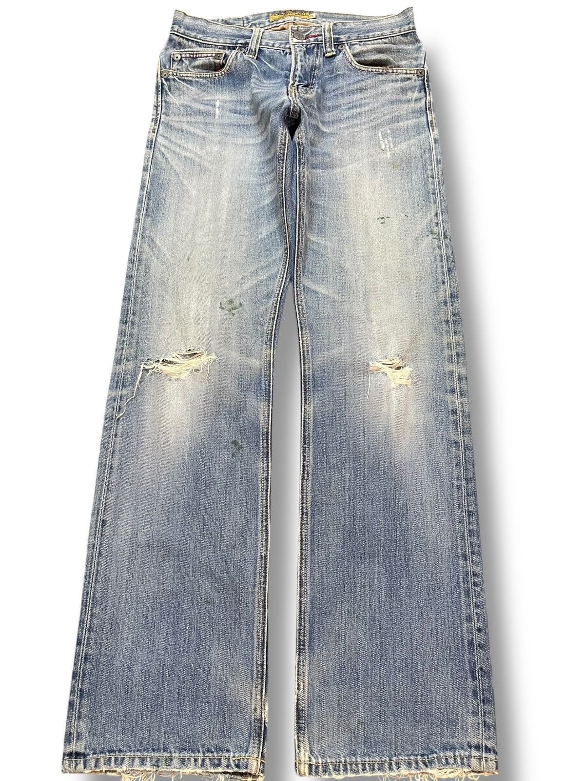 Fashion Victim Vintage Flash Report Extra Rugged Faded Distressed Denim Size US 29 - 1 Thumbnail