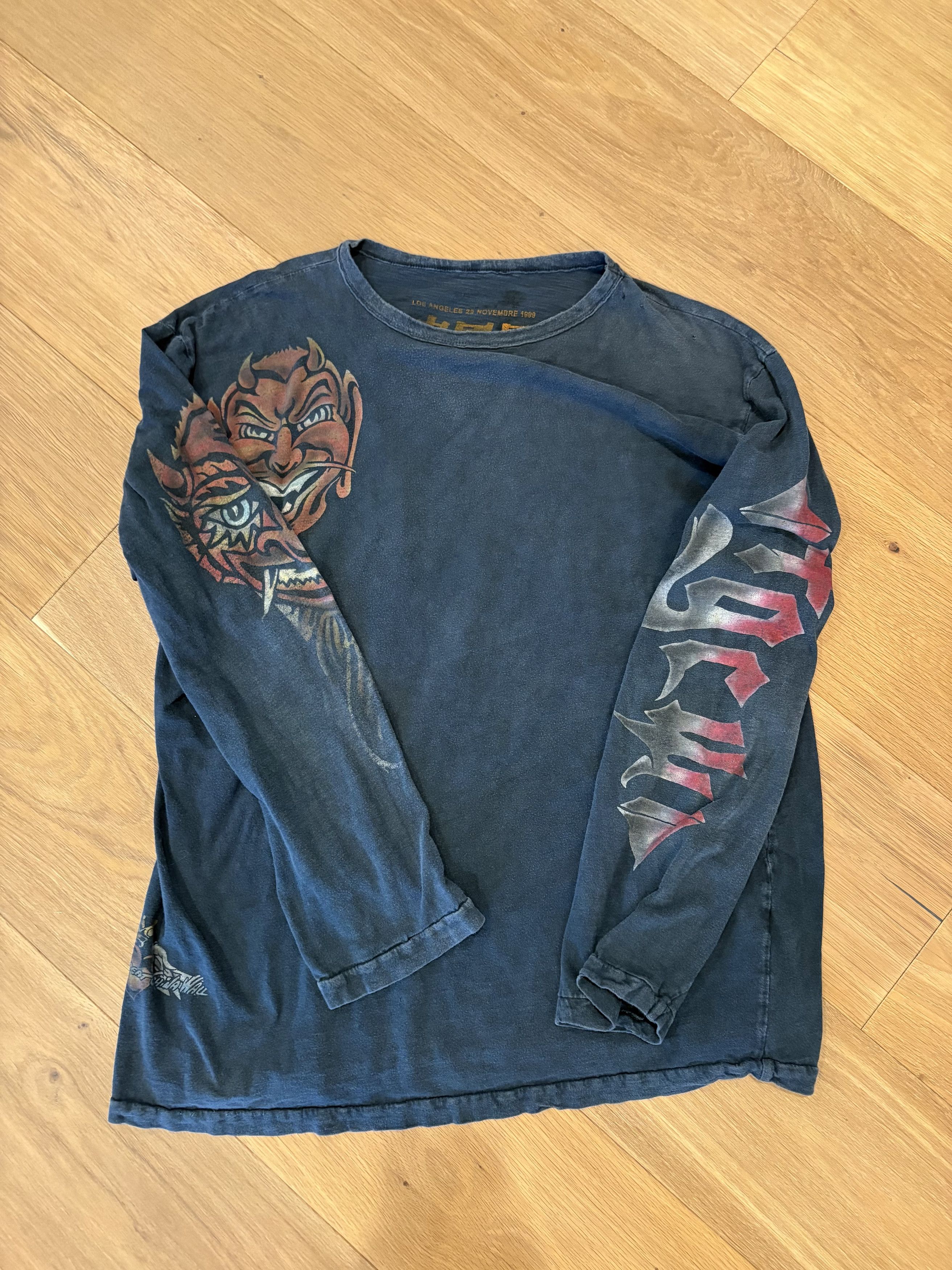 Vintage The Great China Wall Tattoo Long Sleeve RARE