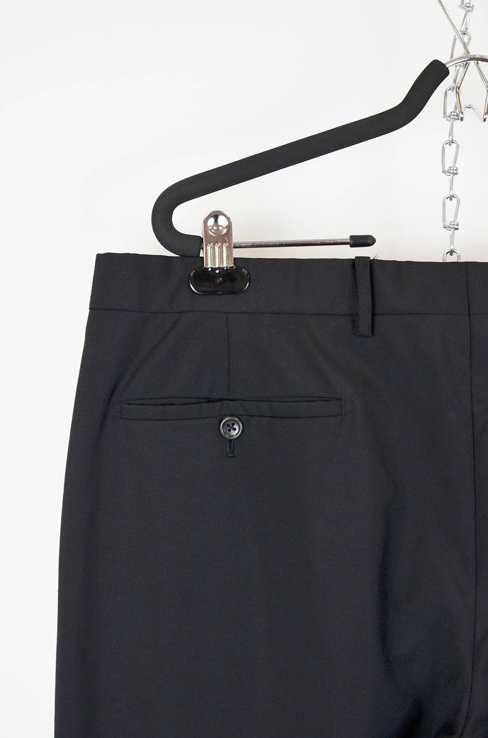 Prada Prada Milano Classic Black Wool Trousers - 54R Size 54R - 3 Thumbnail