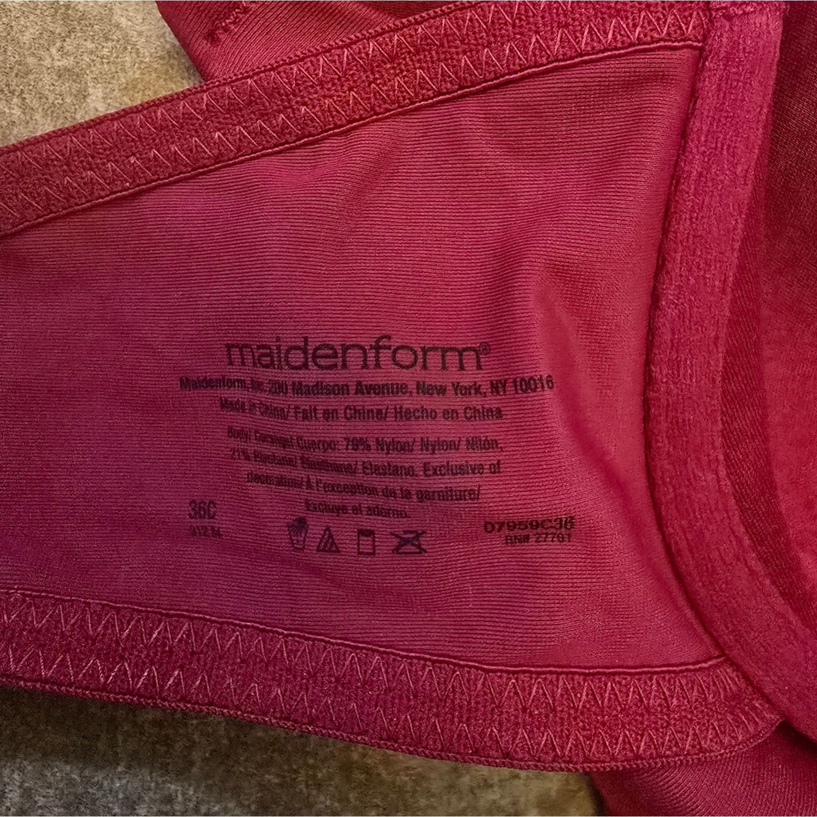 Other Dark Red | MAIDENFORM | Soft Support Bra Size ONE SIZE - 3 Thumbnail