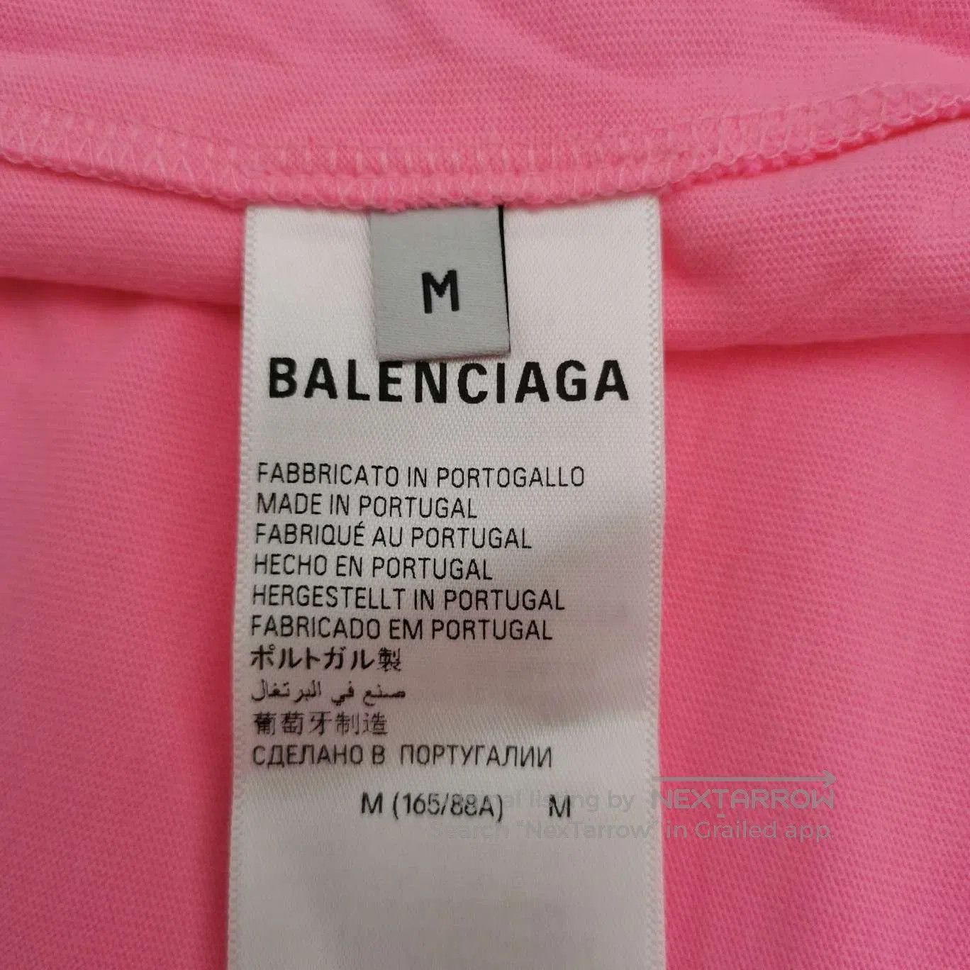 Balenciaga Balenciaga M Size Pink WFP Logo T. Size M / US 6-8 / IT 42-44 - 7 Thumbnail