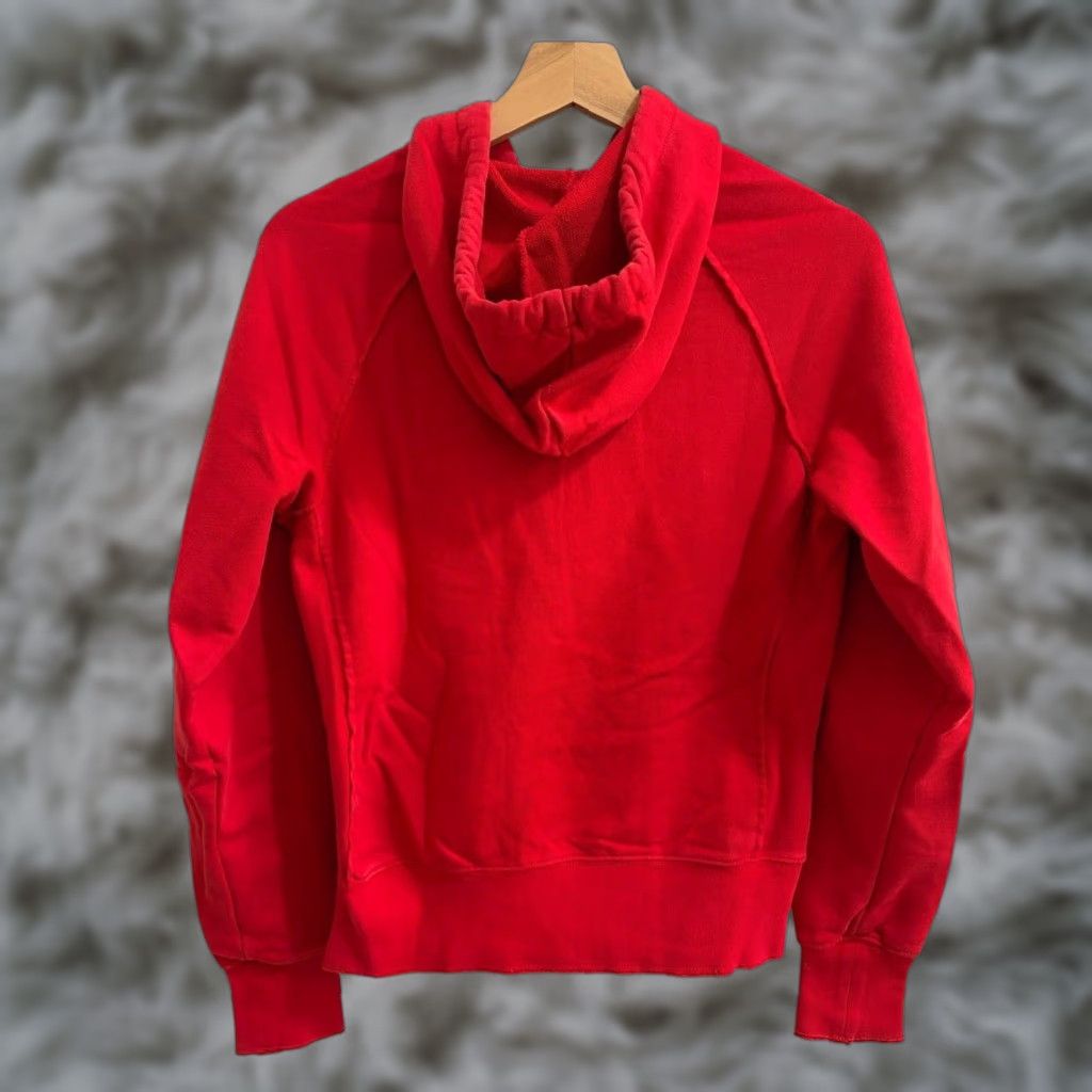 Nike VINTAGE Nike Hoodie Women Medium Red Full Zip Raglan Embroidered Sweatshirt Size M / US 6-8 / IT 42-44 - 1 Thumbnail