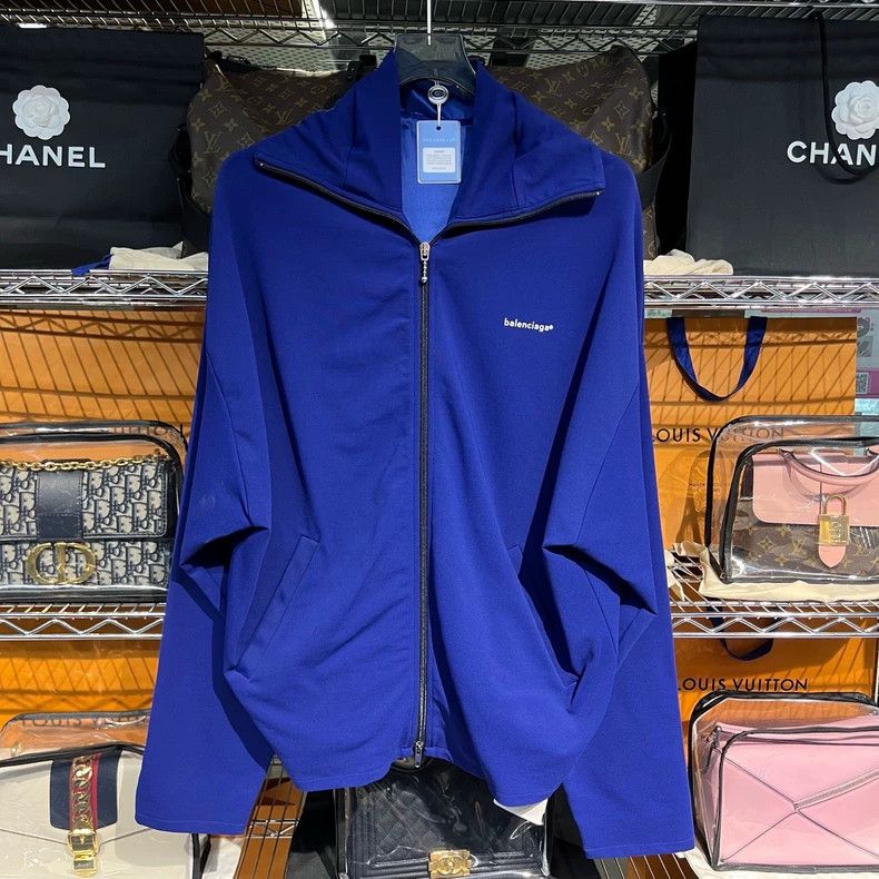 Balenciaga size 46 Blue-purple jacket coat