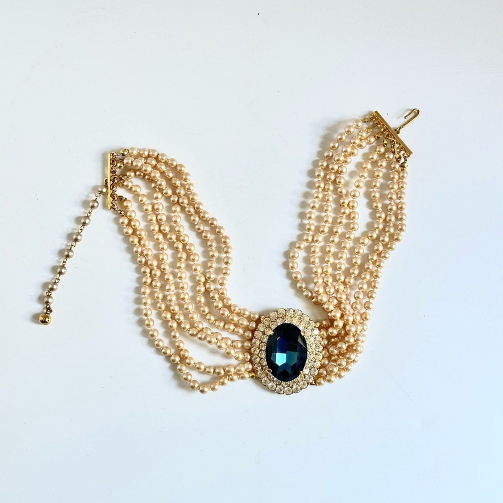Other Joan Rivers Vintage 90’s Gem And Pearl Choker Size ONE SIZE - 2 Thumbnail
