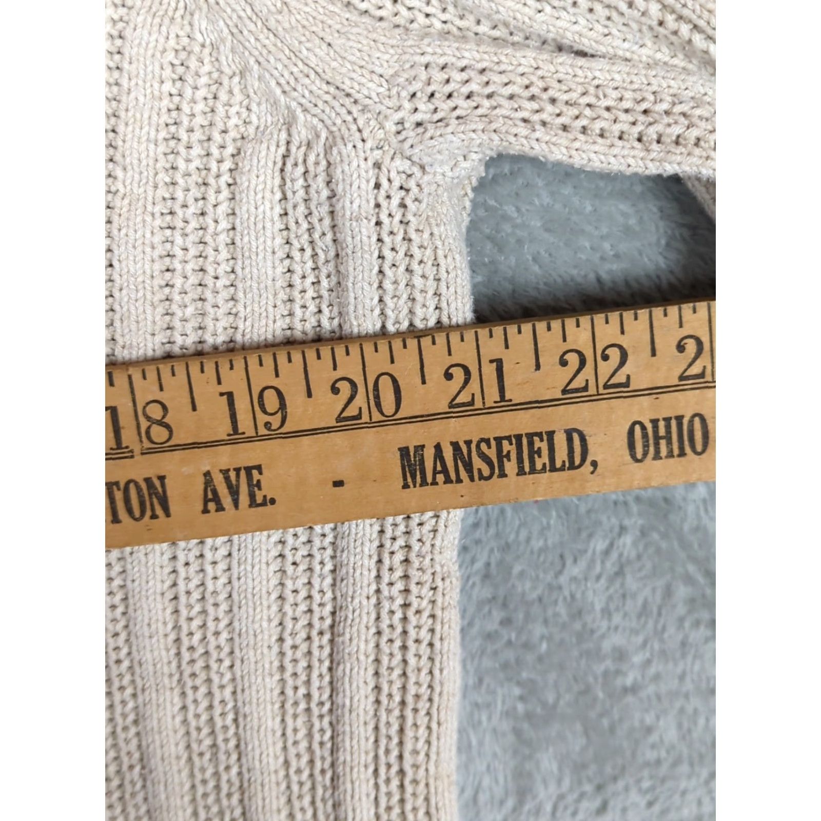 Tasso Elba Tasso Elba Sweater Mens XL Ivory Pullover Cable-Knit 1/4 Zip Mock Neck Long Sleeve Knit Cotton Size US XL / EU 56 / 4 - 6 Thumbnail