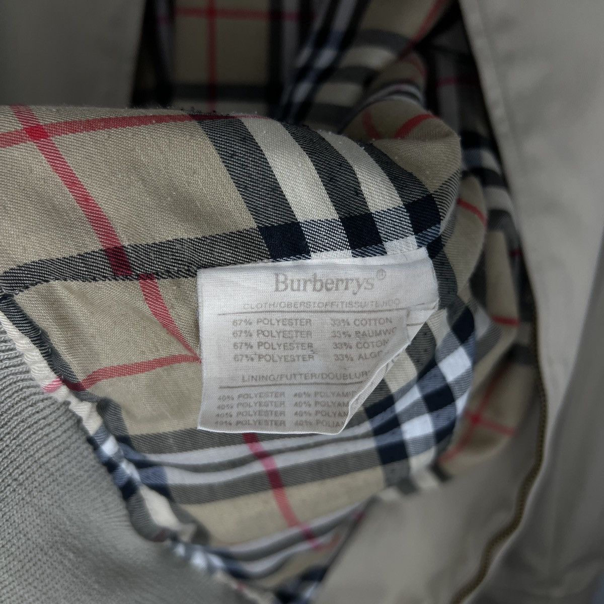 Burberry × Designer × Vintage Vintage 90s Burberry Bomber Nova Check Beige Jacket Size US M / EU 48-50 / 2 - 7 Thumbnail