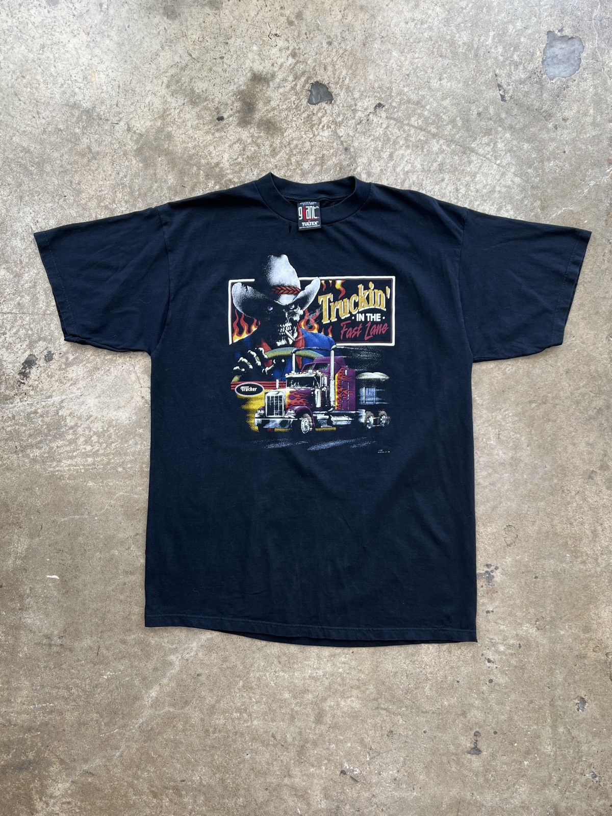 Vintage Vintage 3D emblem style 18 Wheeler Trucker Tee DRY ROT XL Size US XL / EU 56 / 4 - 2 Thumbnail