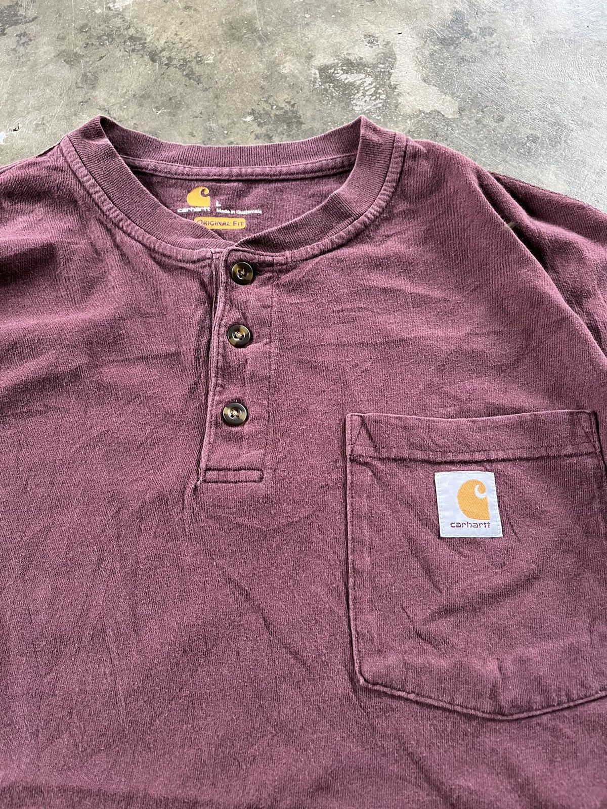Carhartt × Vintage ⚡️STEALS⚡️Carhartt Single Pocket Half Button Long Sleeve Size US L / EU 52-54 / 3 - 3 Thumbnail